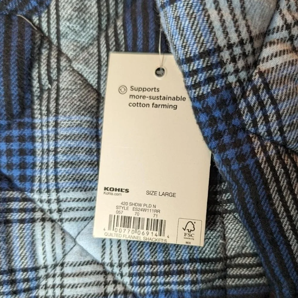 Sonoma Quilted Lined Plaid Shirt Jacket